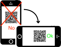 Ruota lo smartphone in orizzontale se decidi di utilizzare Barcode Scanner